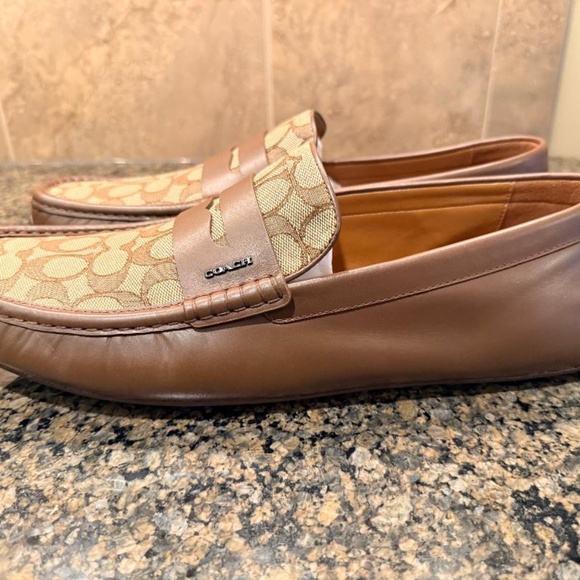 New with Box - Men Coach Liam Signature Driving Shoes size 13D Brown Leather - Picture 3 of 5